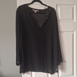 Victoria's Secret Black Blouse with Gold Accents